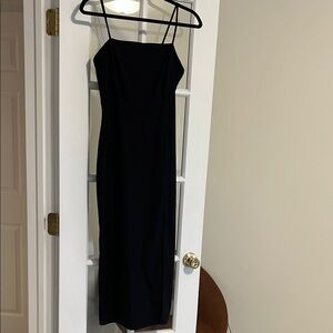 Elegant Black Spaghetti Strap Dress